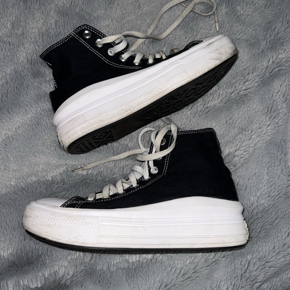 Women’s Black High Top Platform Converse - Picture 5 of 5